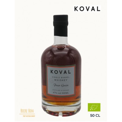 Koval, Single Barrel Four Grain, 47%, Whisky, Etat-unis