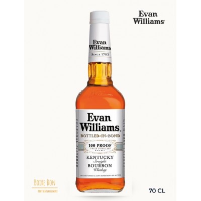 Evan Williams, White Label, 50%, 70cl, Whisky, Etats-Unis